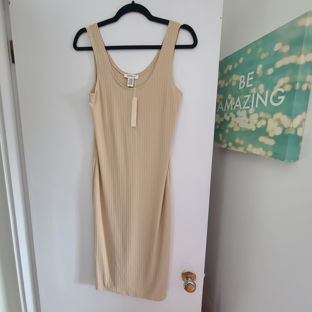 Capella Tan Sleeveless Dress